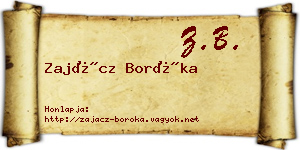 Zajácz Boróka névjegykártya